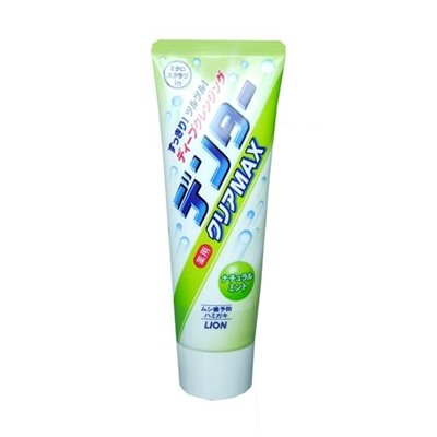 "Lion" "Denta Clear Max" Зубная паста с микрочастицами против зубного налёта с защитой от кариеса (аромат фруктовой мяты) 140 гр. (в тубе)