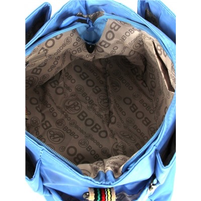 Сумка женская текстиль BoBo-9806,  3отд,  плечевой ремень,  голубой 261964