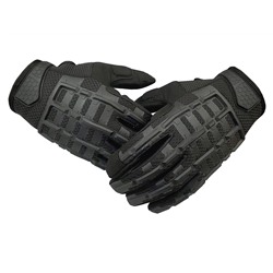 Черные  тактические перчатки для спецоперации  (B55) №109 - Внутренняя сторона перчаток покрыта сеткой в виде прорезиненных сот, что позволяет эффективно эксплуатировать стрелковое оружие или предметы снаряжения в условиях высокой влажности