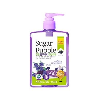 Sugar bubble Гель д/мытья посуды ароматизированный "Черника", 470мл