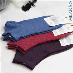 Женские шерстяные укороченные носки (цветные) MilanKo N-306 упаковка
