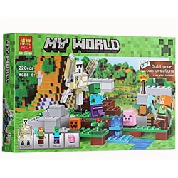 Конструктор Minecraft My World «Железный Голем 2» 220 деталей , Bela арт. 10468