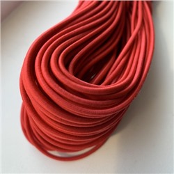 Резина шляпная (шнур круглый) 3мм красная (рул 90м) РАСПРОДАЖА