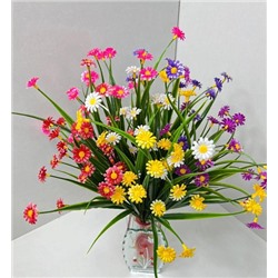 Цветы искусственные декоративные Ромашки (5 веток 15 цветков) 35 см пластик
