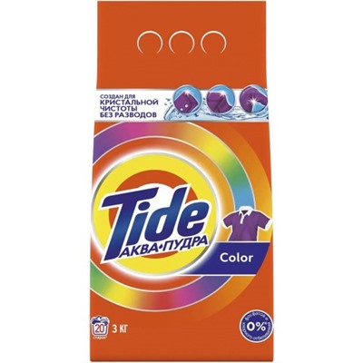 Стиральный порошок автомат Tide (Тайд) Аквапудра «Color», 3 кг