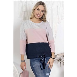 HAJDAN BL1120  синий/розовый/серый блузка