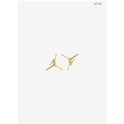03-83 Термотрансфер лого Джордан гладкое золото 5х10см