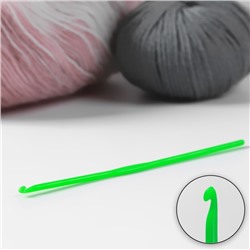 Крючок для вязания, d = 3 мм, 14 см, цвет зелёный