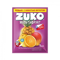 ZUKO Мультифрукт растворимый напиток 20г (заказ по 3 шт)