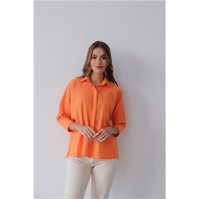 11368 Рубашка с цельнокроенными рукавами оранжевая