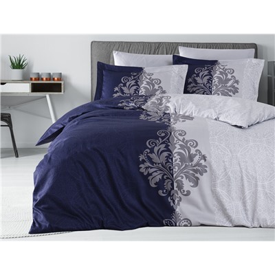 КПБ FIRST CHOICE Cotton Satin Hypnoz Navy Blue S-166