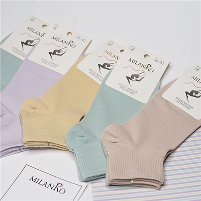 Женские  носки спортивные (цветные 5 пар) MilanKo S-712 упаковка