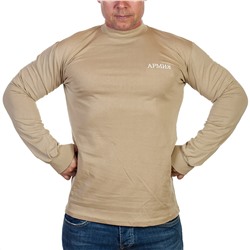Мужская футболка с длинным рукавом и надписью "Армия", - заказывай как уставную форму одежды или милитари лонгслив №505