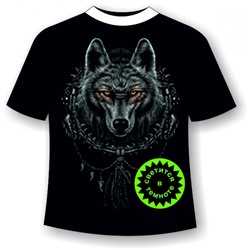Подростковая футболка Волк ловец снов 658