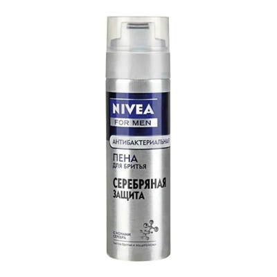 Пена для бритья Nivea Серебряная защита, 200 мл