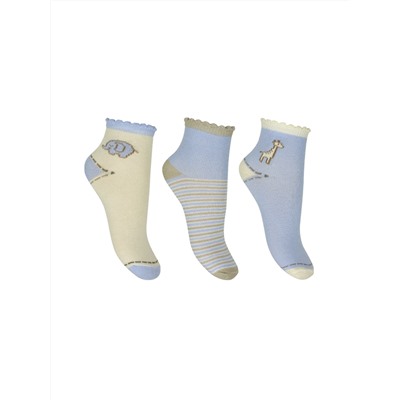 Комплект носков для малышей слоник, жирафик, полоска