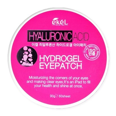 KR/e`kel Патчи гидрогелевые д/век "Гиалуроновая кислота" Hydrogel Eye Patch Hyaluronic Acid, 60шт
