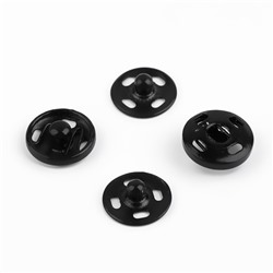 Кнопки пришивные, d = 10 мм, 50 шт, цвет чёрный