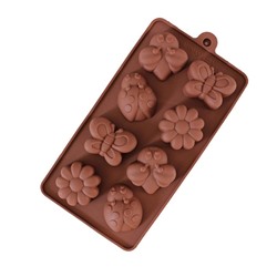 Силиконовая форма для печенья, шоколада, желе и карамели, 8 ячеек