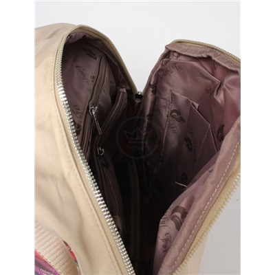 Рюкзак жен текстиль CF-2318,  1отд,  2внут+3внеш/ карм,  бежевый 261220
