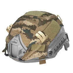 Кавер на боевой шлем (Digital Desert)*, - Чехол изготовлен из прочного материала Cordura 800D, устойчивого к разрывам, зацепам, воздействию грязи и влаги, что позволяет надежно защитить сам тактический шлем №423