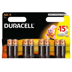 Набор алкалиновых батареек "Duracell", тип AA, 8 шт