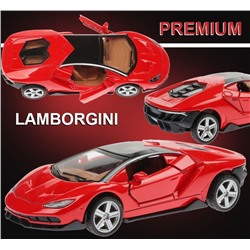 Гиперкар Машинка инерционная Lamborghini 12см, красная
