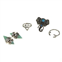 Комплект: кольца и серёжки «Тибет»
