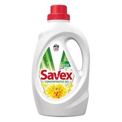 Savex. Жидкое концентрированное средство для стирки 2 in 1 Fresh 1,1л Т 5615