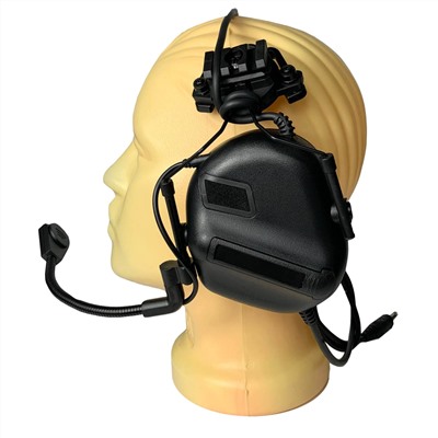 Активные шумоподавляющие наушники (черные), - В комплекте идут крепления на тактический шлем, позволяющие монтировать наушники непосредственно на рельсы ARC шлемов типа FAST, PASGT, ACH, MICH и др. Имеют регулировку громкости для подстройки под слух оператора №103