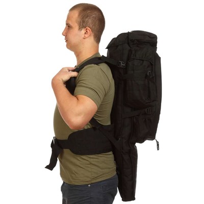 Армейский оружейный рюкзак (75 л), (CH-10) №124 - Универсальный рюкзак из водонепроницаемого нейлона высокой плотности. Сетчатые подушечки сзади обеспечивают отличный комфорт при большой нагрузке