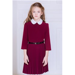 Бордовое школьное платье Mooriposh, модель 0146/1