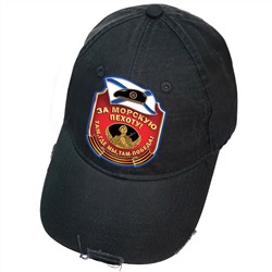 Чёрная кепка "За морскую пехоту!" – стильный дизайн
