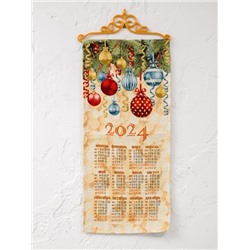 2024 Новогодние шарики - гобеленовый календарь