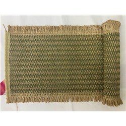 Салфетка-дорожка на стол 30*120см "Бохо" плетеная зеленая