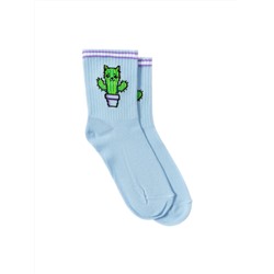 Носки для девочек "Blue cactus"