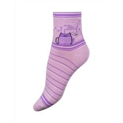 Носки для детей "Two cats violet"