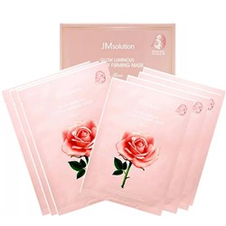 Тканевая маска с экстрактом дамасской розы JMsolution Glow Flower Firming Mask Rose (10 штук)