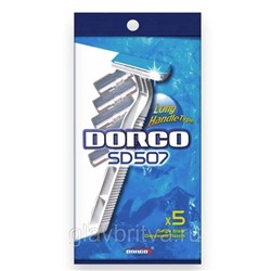Станок для бритья одноразовый DORCO SD-507 c 1 лезвием и удлиненной ручкой, 5 шт.