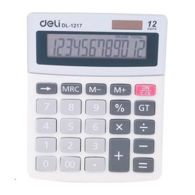 КС-Калькулятор 12 разрядов E1217 133,5х106х33 мм (1003503) Deli {Китай}