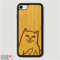 Деревянный чехол Cat fuck графика на iPhone 8