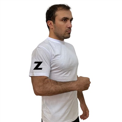 Белая футболка с буквой Z на рукаве, (тр. 11)