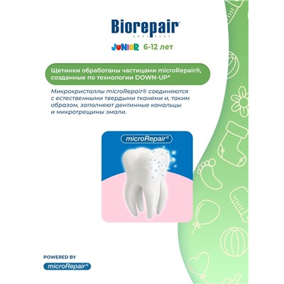 Biorepair CURVE Junior / Зубная щетка  Biorepair изогнутая детская с 6 до 12 лет