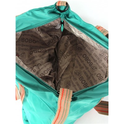 Сумка женская текстиль BoBo-7655,   1отдел,  плечевой ремень,  зеленый 261679