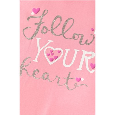 Лонгсливы для девочек "Follow pink"