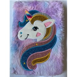 Блокнот плюшевый "Unicorn head", colorful (21х14,5 см)