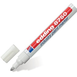 Маркер-краска лаковый (paint marker) EDDING “8750“, БЕЛЫЙ, 2-4 мм, круглый наконечник, алюминиевый корпус, E-8750/49