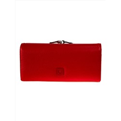 Женское портмоне с фермуаром из искусственной кожи, цвет красный