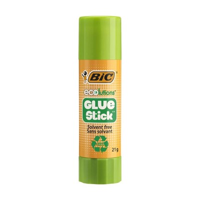 Клей-карандаш 21 г BIC Glue Stick ECOlutions, прозрачный, твёрдый