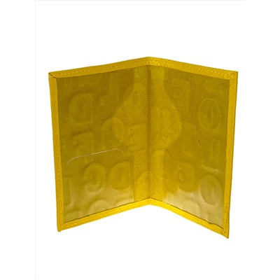 Обложка на паспорт из искусственной кожи, цвет желтый